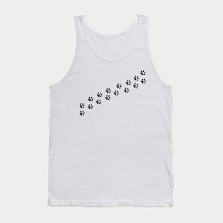 White paw prints trace Tank Top